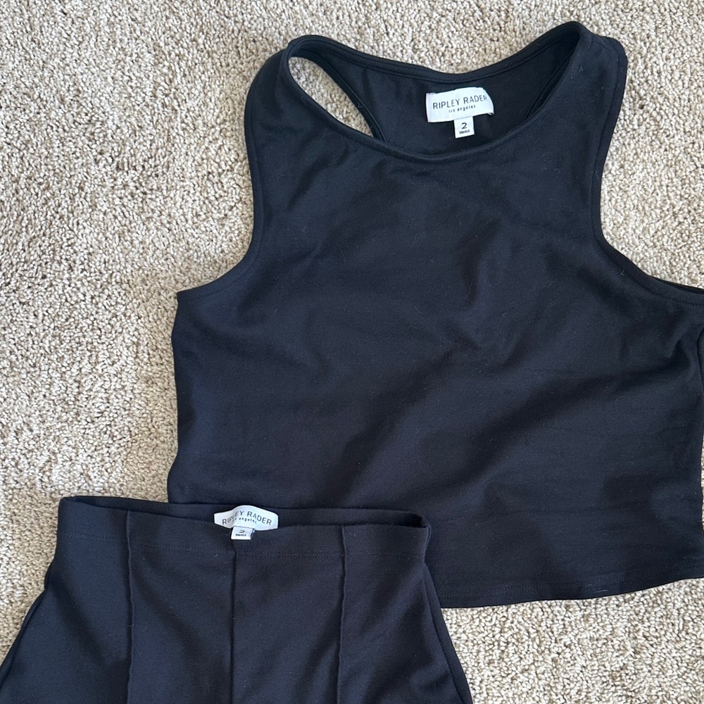 Ripley Rader Black Tank Top and Pants Set